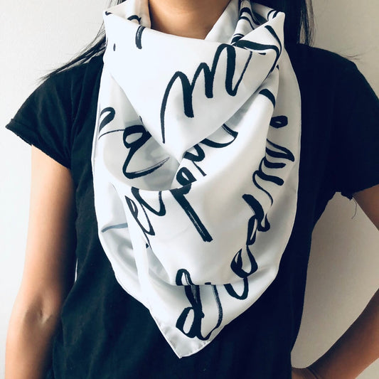 Gift for Readers or Teachers - Scarf with Reading Quote by Ruth Bader Ginsburg (RBG)